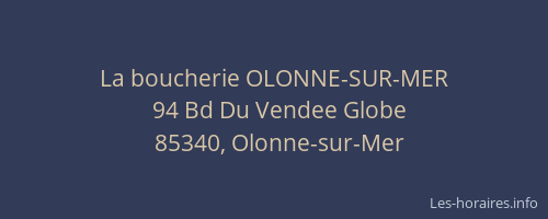 La boucherie OLONNE-SUR-MER