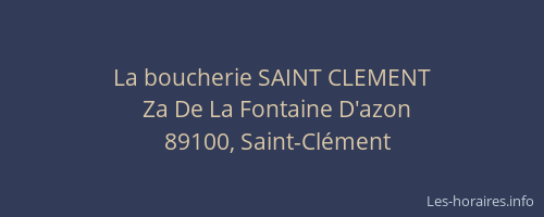 La boucherie SAINT CLEMENT