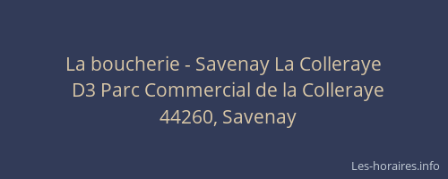 La boucherie - Savenay La Colleraye