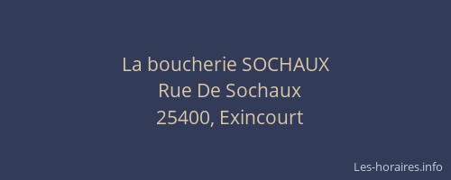 La boucherie SOCHAUX
