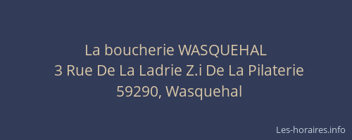 La boucherie WASQUEHAL
