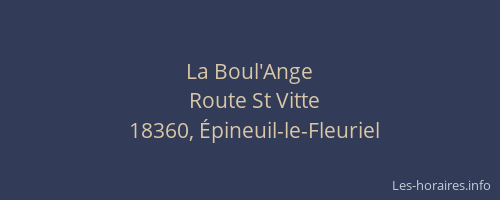 La Boul'Ange
