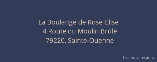 La Boulange de Rose-Elise