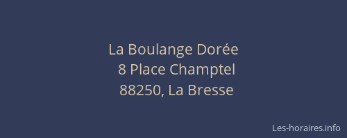 La Boulange Dor&eacute;e