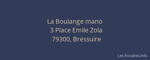 La Boulange mano