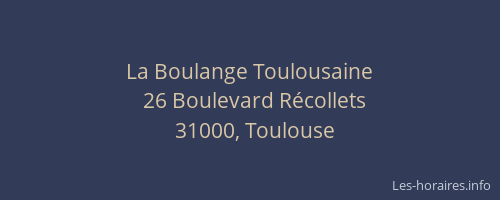 La Boulange Toulousaine