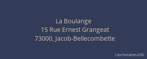 La Boulange