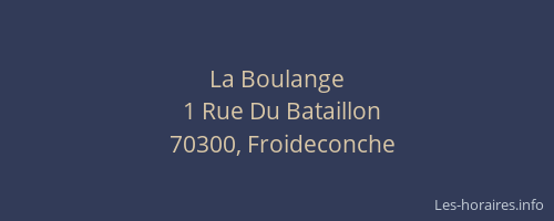 La Boulange