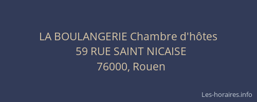 LA BOULANGERIE Chambre d'hôtes