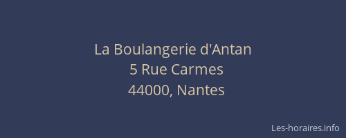 La Boulangerie d'Antan