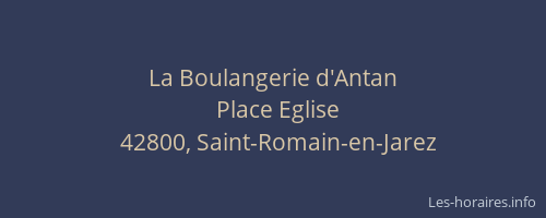 La Boulangerie d'Antan