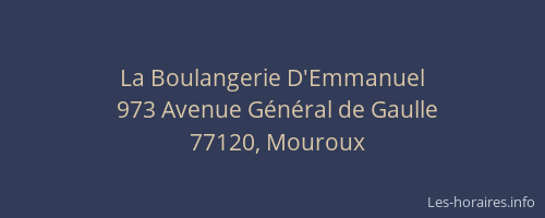 La Boulangerie D'Emmanuel
