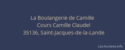 La Boulangerie de Camille
