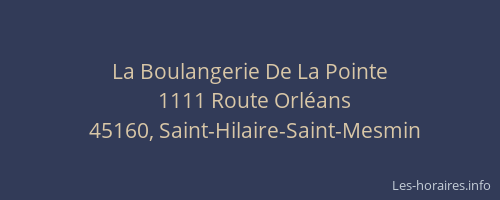 La Boulangerie De La Pointe
