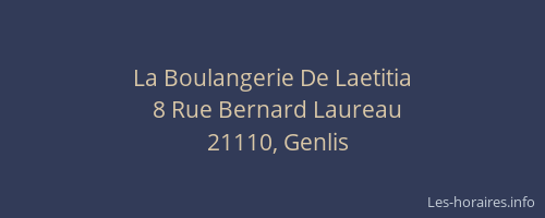 La Boulangerie De Laetitia
