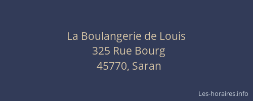 La Boulangerie de Louis