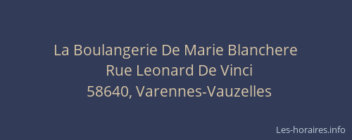 La Boulangerie De Marie Blanchere