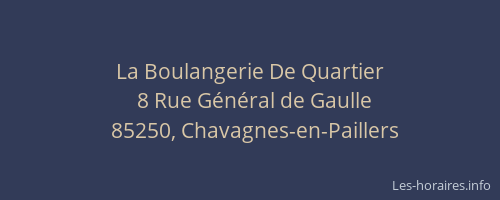La Boulangerie De Quartier