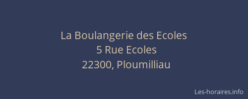 La Boulangerie des Ecoles
