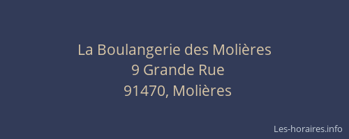La Boulangerie des Molières