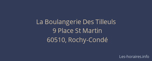 La Boulangerie Des Tilleuls