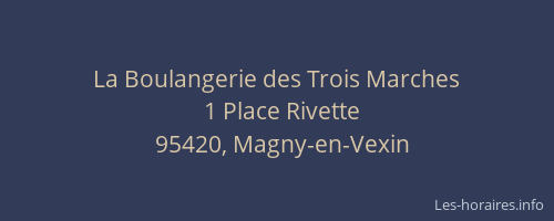 La Boulangerie des Trois Marches