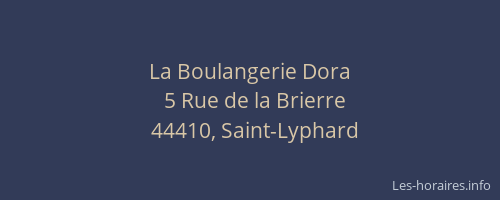 La Boulangerie Dora