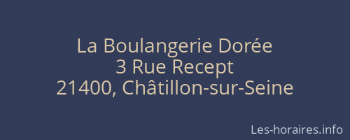 La Boulangerie Dorée