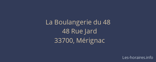 La Boulangerie du 48