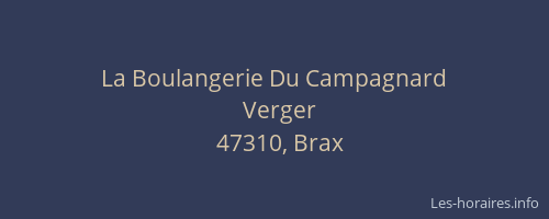 La Boulangerie Du Campagnard
