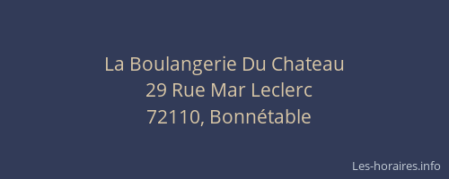 La Boulangerie Du Chateau
