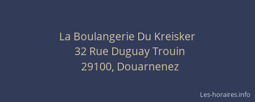 La Boulangerie Du Kreisker