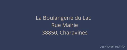 La Boulangerie du Lac
