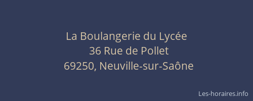 La Boulangerie du Lycée
