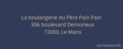 La boulangerie du Père Pain Pain