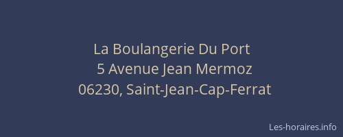 La Boulangerie Du Port