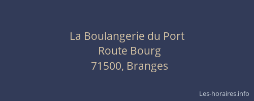 La Boulangerie du Port