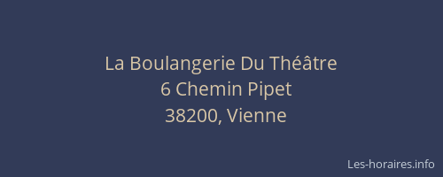 La Boulangerie Du Th&eacute;&acirc;tre