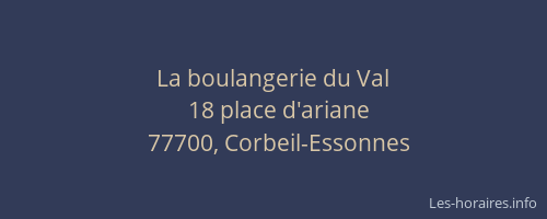 La boulangerie du Val