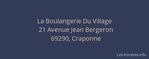 La Boulangerie Du Village