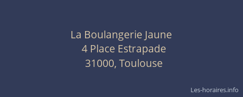 La Boulangerie Jaune