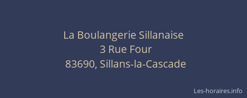 La Boulangerie Sillanaise