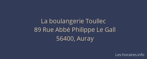 La boulangerie Toullec