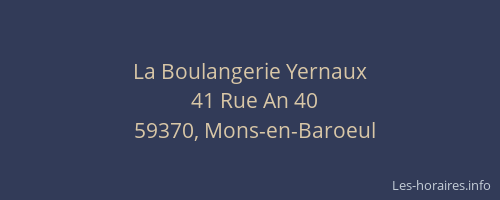 La Boulangerie Yernaux