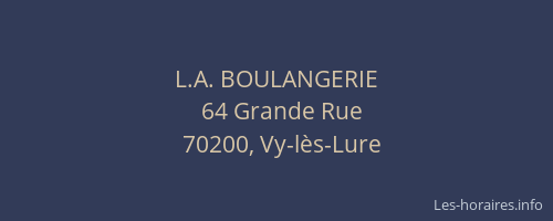 L.A. BOULANGERIE