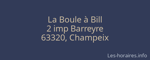 La Boule à Bill