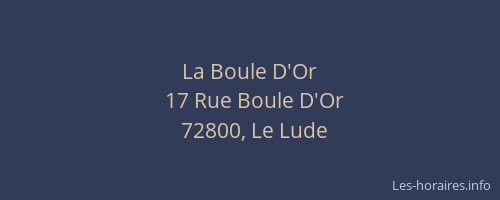La Boule D'Or