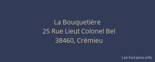 La Bouqueti&egrave;re