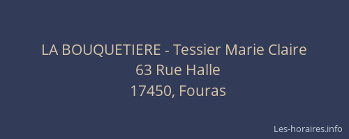 LA BOUQUETIERE - Tessier Marie Claire