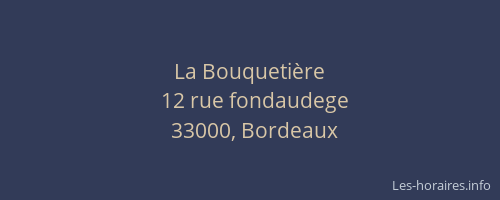 La Bouquetière